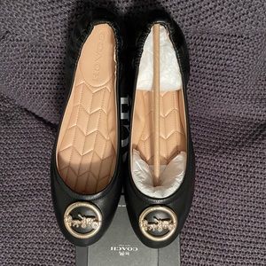Coach Bailey Ballet Flat Black shoes size 8
